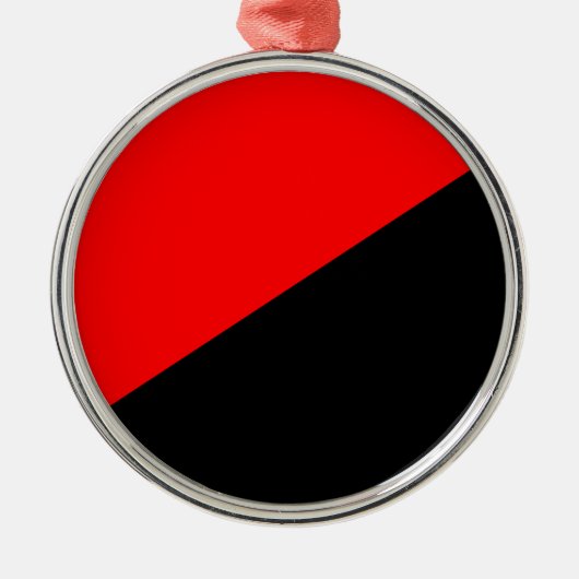 Anarchistische vlag (anarchisme) keramisch Ornamen Metalen Ornament (Voorkant)