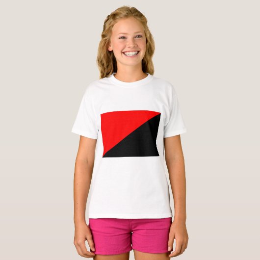 Anarchistische vlag (anarchisme) t-shirt (Voorkant volledig)