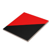 Anarchistische vlag (anarchisme) tegeltje (Zijkant)