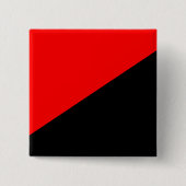 Anarchistische vlag (anarchisme) vierkante button 5,1 cm (Voorkant)