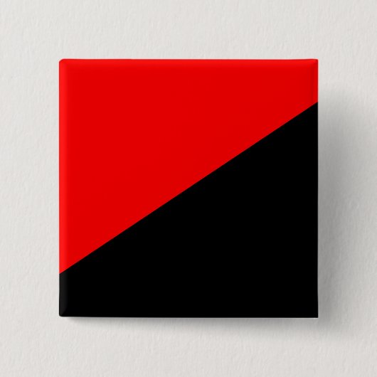 Anarchistische vlag (anarchisme) vierkante button 5,1 cm (Voorkant)