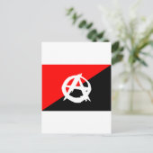 Anarchistische vlag met een symbool briefkaart (Staand voorkant)