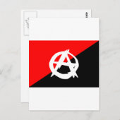 Anarchistische vlag met een symbool briefkaart (Voorkant / Achterkant)