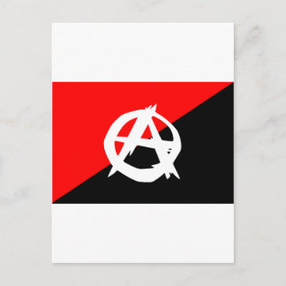 Anarchistische vlag met een symbool briefkaart