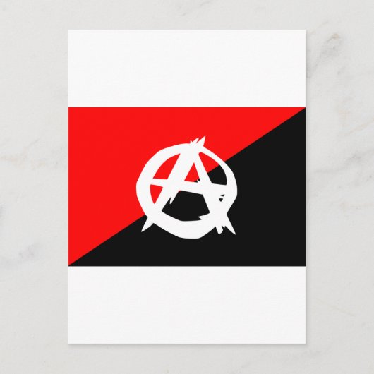 Anarchistische vlag met een symbool briefkaart (Voorkant)