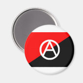Anarchistische vlag met een symbool magneet (Voorkant / Achterkant)