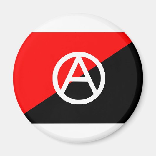 Anarchistische vlag met een symbool magneet (Voorkant)