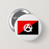 Anarchistische vlag met een symbool ronde button 5,7 cm (Voorkant /achterkant)