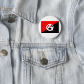 Anarchistische vlag met een symbool ronde button 5,7 cm (In situ)