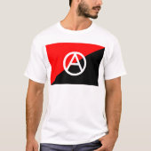 Anarchistische vlag met een symbool t-shirt (Voorkant)