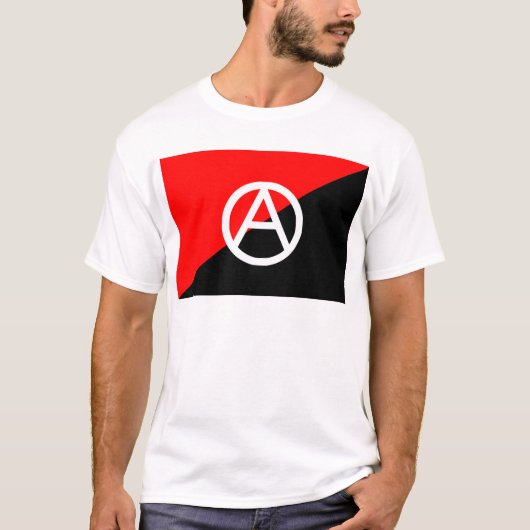 Anarchistische vlag met een symbool t-shirt (Voorkant)