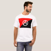 Anarchistische vlag met een symbool t-shirt (Voorkant volledig)