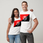 Anarchistische vlag met een symbool t-shirt (Unisex)