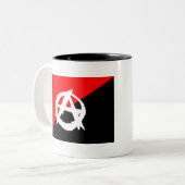 Anarchistische vlag tweekleurige koffiemok (Voorkant links)