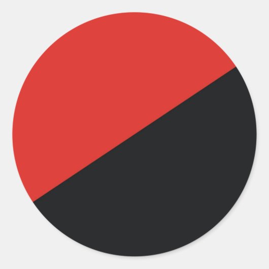 anarchistische vlag zwart ronde sticker (Voorkant)