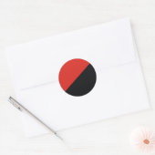 anarchistische vlag zwart ronde sticker (Envelop)