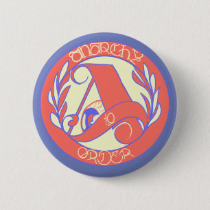 anarcho-amerikaans ronde button 5,7 cm