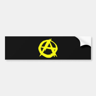 Anarcho Capitalism Black and Yellow Flag Bumpersticker