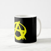 Anarcho Capitalism Black and Yellow Flag Koffiemok (Voorkant rechts)