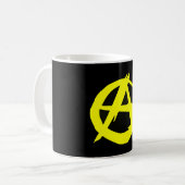 Anarcho Capitalism Black and Yellow Flag Koffiemok (Voorkant links)
