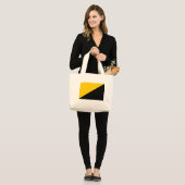 Anarcho Capitalist Black and Yellow Grote Tote Bag (Voorkant (model))