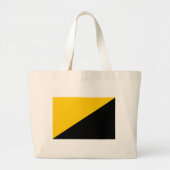 Anarcho Capitalist Black and Yellow Grote Tote Bag (Voorkant)