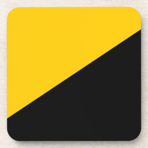 Anarcho Capitalist Black and Yellow Onderzetter