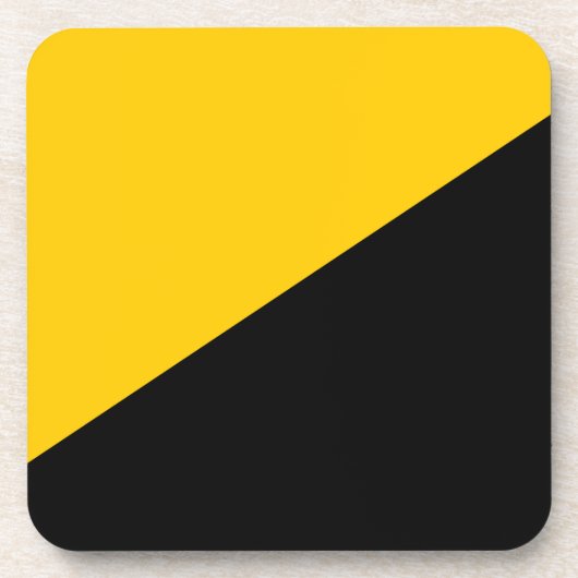 Anarcho Capitalist Black and Yellow Onderzetter (Voorkant)