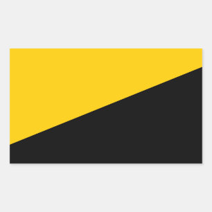 Anarcho Capitalist Black and Yellow Rechthoekige Sticker