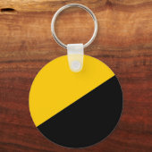 Anarcho Capitalist Black and Yellow Sleutelhanger (Voorkant)