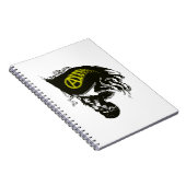 Anarcho Capitalist Tattered Flag met Lady Liberty Notitieboek (Rechterzijde)