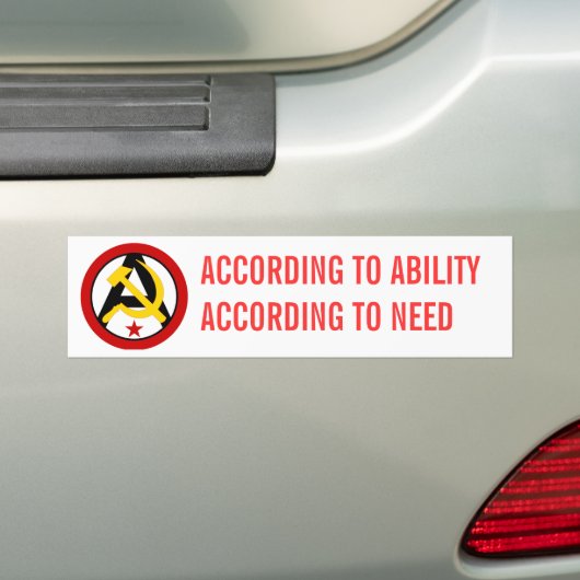 Anarcho-communistische logo bumpersticker (Op auto)