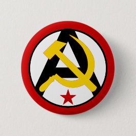 Anarcho-communistische logo ronde button 5,7 cm