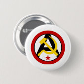 Anarcho-communistische logo ronde button 5,7 cm (Voorkant /achterkant)
