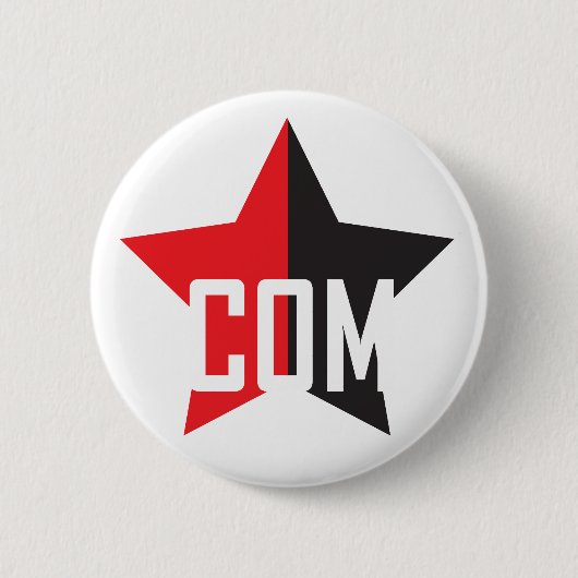 Anarcho-communistische ster ronde button 5,7 cm (Voorkant)