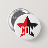 Anarcho-communistische ster ronde button 5,7 cm (Voorkant /achterkant)