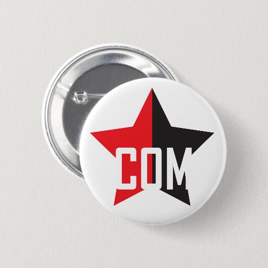 Anarcho-communistische ster ronde button 5,7 cm (Voorkant /achterkant)