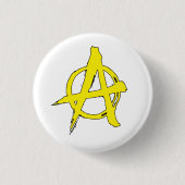 Anarcho-kapitalisme Gele anarchy Symbol Button (Voorkant)