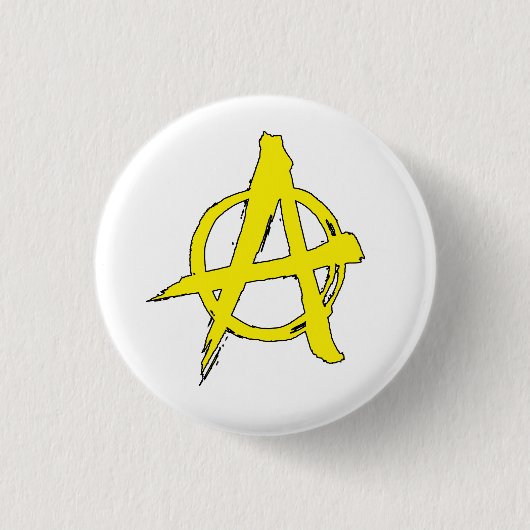 Anarcho-kapitalisme Gele anarchy Symbol Button (Voorkant)