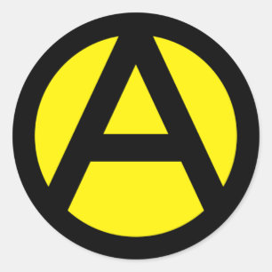 Anarcho-kapitalisme Ronde Sticker