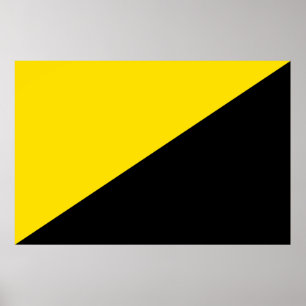 Anarcho kapitalisme vlag anarchie symbool zwart ye poster