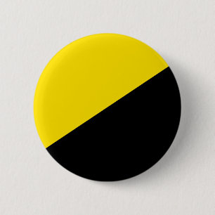 Anarcho kapitalisme vlag anarchie symbool zwart ye ronde button 5,7 cm