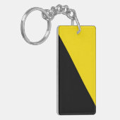 Anarcho kapitalisme vlag anarchie symbool zwart ye sleutelhanger (Voorkant Links)