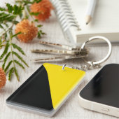 Anarcho kapitalisme vlag anarchie symbool zwart ye sleutelhanger (Voorkant Rechts)