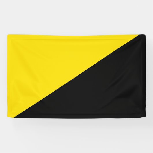 Anarcho kapitalisme vlag anarchie symbool zwart ye spandoek (Horizontaal)