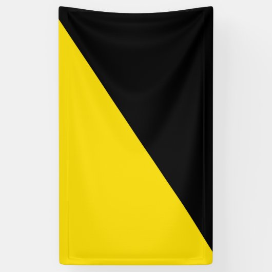 Anarcho kapitalisme vlag anarchie symbool zwart ye spandoek (Verticaal)