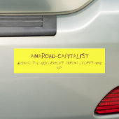 anarcho-kapitalist bumpersticker (Op auto)
