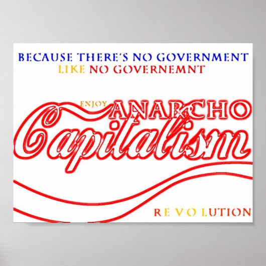 Anarcho-kapitalistische revolutie poster (Voorkant)