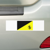 Anarcho-kapitalistische vlag bumpersticker (Op auto)