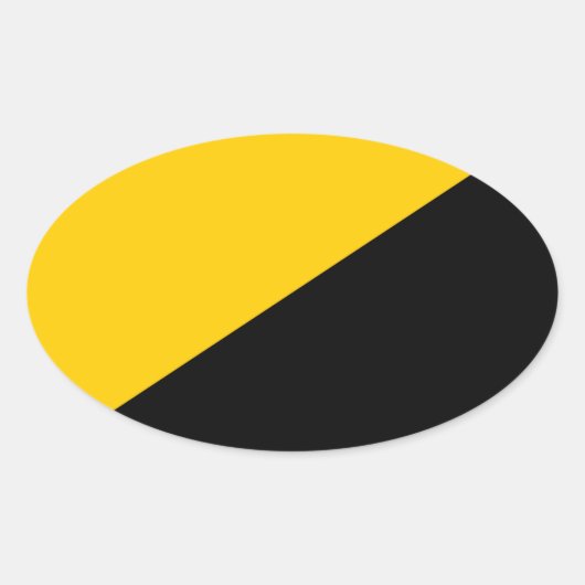 Anarcho kapitalistische vlag ovale sticker (Voorkant)